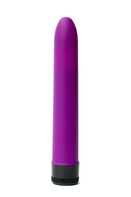 Гладкий вибратор с силиконовым напылением - 17,5 см, цвет: фиолетовый