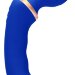 Двусторонний вибратор Charm - 18 см, цвет: синий