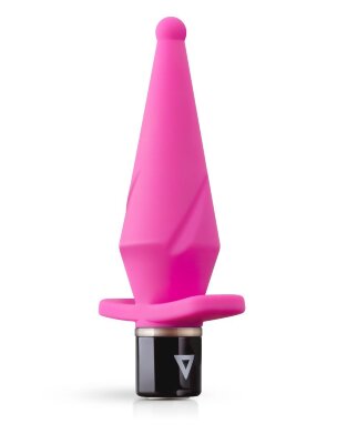 Анальный вибратор LilPlug Vibrator - 13,5 см, цвет: розовый