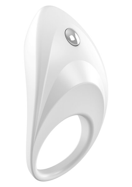 Эрекционное кольцо B7 с вибрацией, цвет: белый