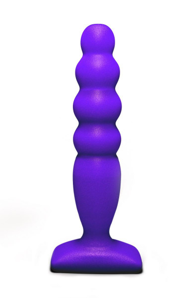 Анальный стимулятор Large Bubble Plug, цвет: фиолетовый - 14,5 см