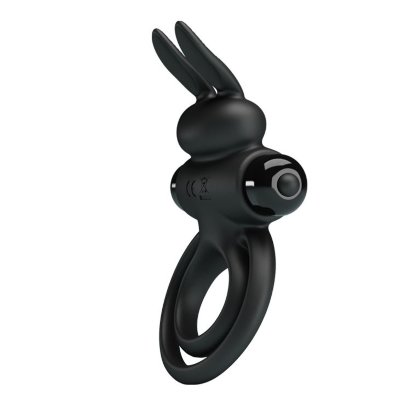 Эрекционное кольцо с вибростимуляцией клитора Vibrant Penis Ring III, цвет: черный