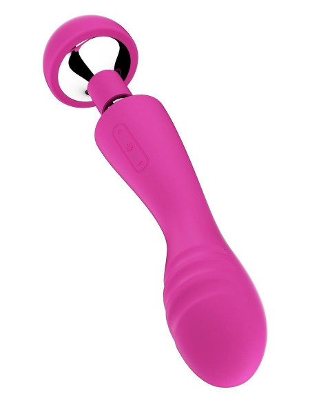 Двусторонний жезловый вибратор LuxeLuv i7 Sex Magic, цвет: розовый