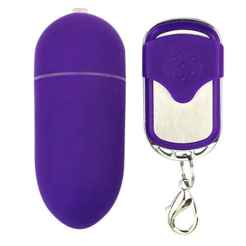 Продолговатое виброяйцо на пульте ДУ, цвет: фиолетовый