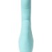 Вибратор с клиторальным стимулятором CRYSTAL - 18,3 см, цвет: голубой