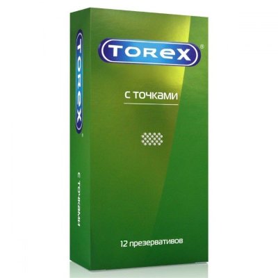 Текстурированные презервативы Torex с точками  - 12 шт.