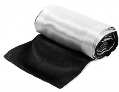Атласная лента для связывания - 1,4 м., цвет: черно-белый