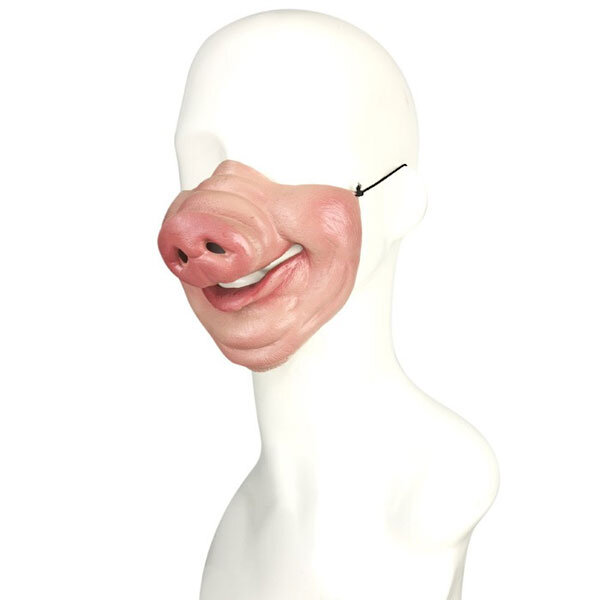 Латексная маска свиньи на пол-лица