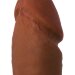 Вибратор-реалистик на присоске с пультом ДУ - 21 см, цвет: коричневый