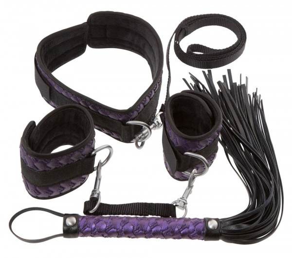 Набор для бондажа Bondage Set, цвет: черно-фиолетовый