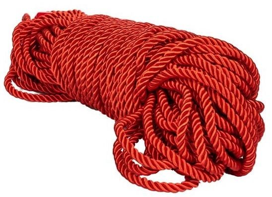 Веревка для связывания BDSM Rope - 30 м., цвет: красный
