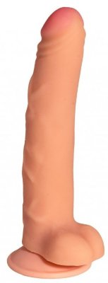 Реалистичный фаллоимитатор с присоской №77 - 20 см, цвет: телесный