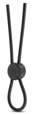 Силиконовое лассо на пенис SILICONE LOOP COCK RING, цвет: черный