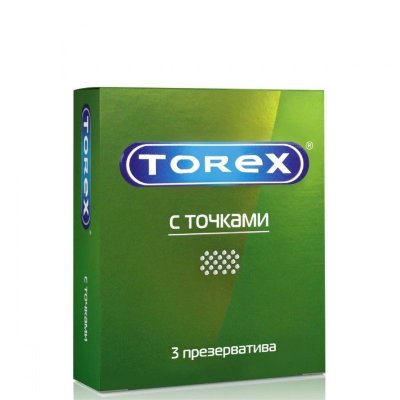 Текстурированные презервативы Torex  С точками  - 3 шт.