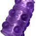 Сквозная насадка на фаллос с пупырышками - 5,5 см, цвет: фиолетовый