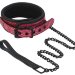 Ошейник COLLAR LEASH с поводком, цвет: розово-черный