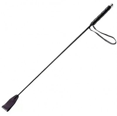 Стек с кожаной ручкой, цвет: черный - 58 см