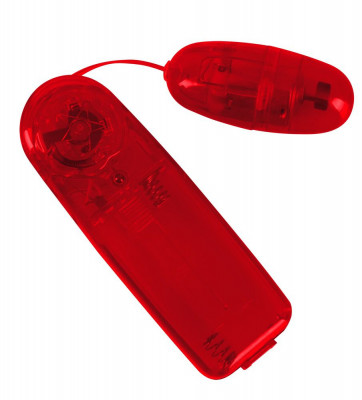 Виброяичко Bullet in Red с пультом, цвет: красный