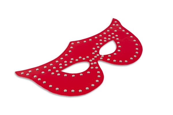 Таинственная маска с заклепками, цвет: красный