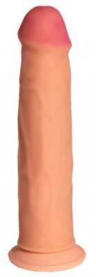 Реалистичный фаллоимитатор с присоской №78 - 20,5 см, цвет: телесный