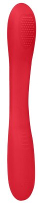 Двухсторонний вибратор Flex - 21,5 см, цвет: красный
