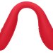 Двухсторонний вибратор Flex - 21,5 см, цвет: красный