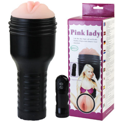 Мастурбатор-вагина Baile Pink Lady с 4 уровнями вибрации и выносным пультом