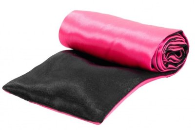 Атласная лента для связывания - 1,4 м., цвет: черно-розовый