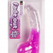 Фаллоимитатор Jelly Joy Fade Out с мошонкой, присоской и прозрачным стволом, цвет: фиолетовый - 20 см