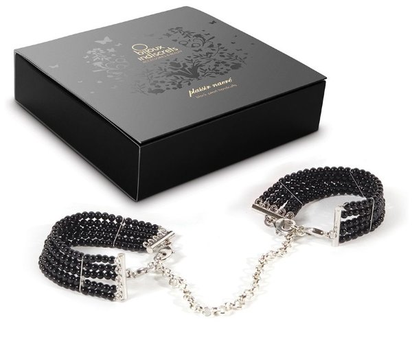 Дизайнерские наручники Plaisir Nacre Bijoux, цвет: черный