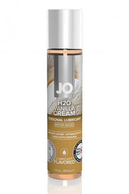 Ароматизированный лубрикант JO Flavored Vanilla H2O на водной основе - 30 мл.