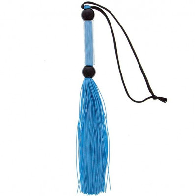 Мини-плеть Silicone Flogger Whip, цвет: голубой - 25,6 см
