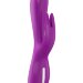 Вибратор с клиторальными ушками - 20 см, цвет: лиловый