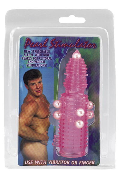 Насадка на пенис Pearl Stimulator, цвет: розовый - 11,5 см