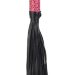 Мини-плеть WHIP с розовой ручкой - 39 см, цвет: черный