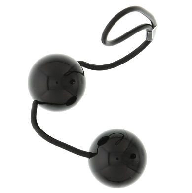 Вагинальные шарики на мягкой сцепке Good Vibes Perfect Balls, цвет: черный