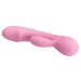 Вибратор Ron с клиторальным отростком - 17,5 см, цвет: розовый