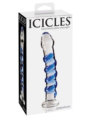 Стеклянный фаллоимитатор ICICLES № 5 - 17,8 см.