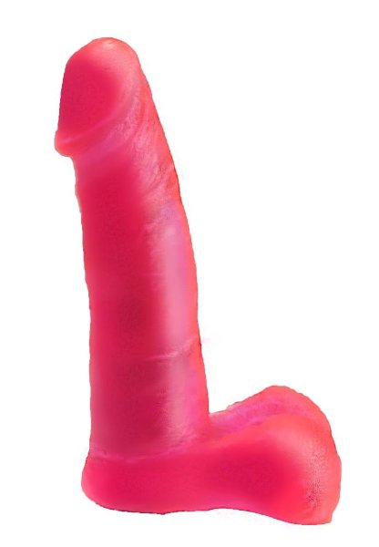 Гелевая насадка для страпона, цвет: розовый - 16,5 см