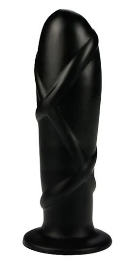 Анальный фаллоимитатор SMOOTH TORPEDO - 16 см, цвет: черный