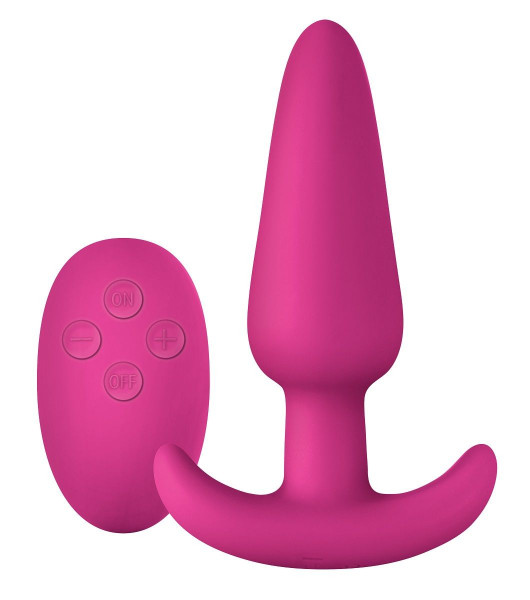 Анальная вибропробка Luxe Zenith Wireless Plug Pink с пультом ДУ, цвет: розовый - 9,9 см