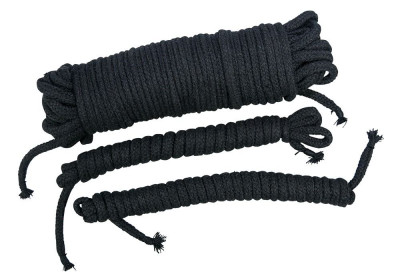 Хлопковые веревки для бондажа Bad Kitty Bondage Rope, цвет: черный