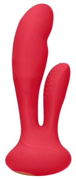 Вибратор G-Spot and Clitoral Vibrator Flair - 17,5 см, цвет: красный