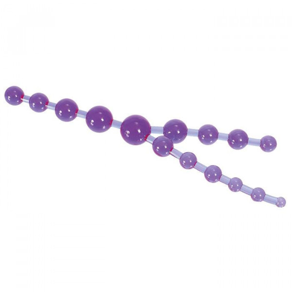 Цепочка анальных шариков Triple Anal Pleasures, цвет: фиолетовый