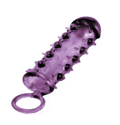 Насадка Samurai Penis Sleeve Purple, цвет: фиолетовый - 14,5 см