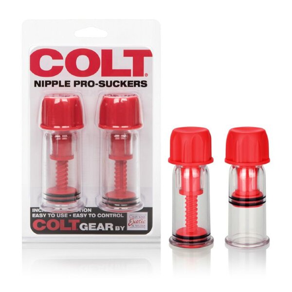 Винтовые помпы для сосков COLT Nipple Pro-Suckers, цвет: красный