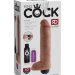 Фаллоимитатор King Cock 10 Squirting Cock с эффектом эякуляции - 25,4 см, цвет: кофейный