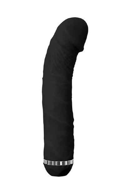 Вибратор-реалистик PURRFECT SILICONE DELUXE 7.5INCH - 19 см, цвет: черный