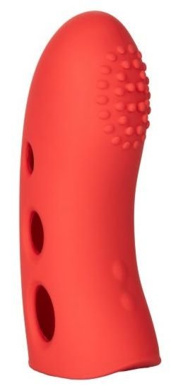 Вибронасадка на палец Marvelous Arouser - 10,25 см, цвет: оранжевый