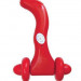 Водонепроницаемый вибромассажер Intimate Massage с колесиками, цвет: красный - 12,7 см